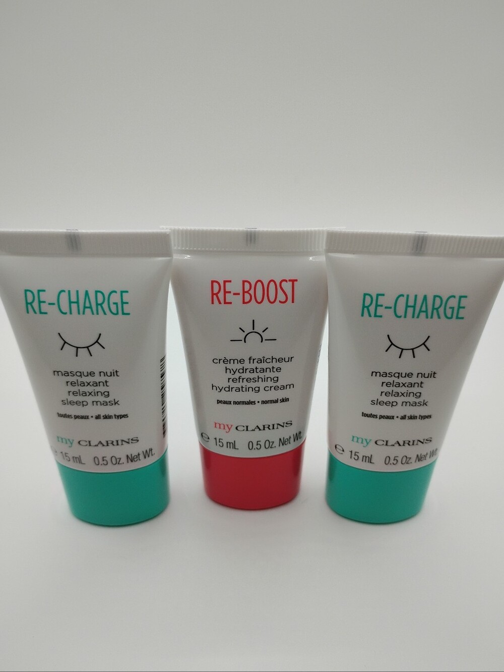 Clarins RE-CHARGE & RE-BOOST Mini Skincare Trio
